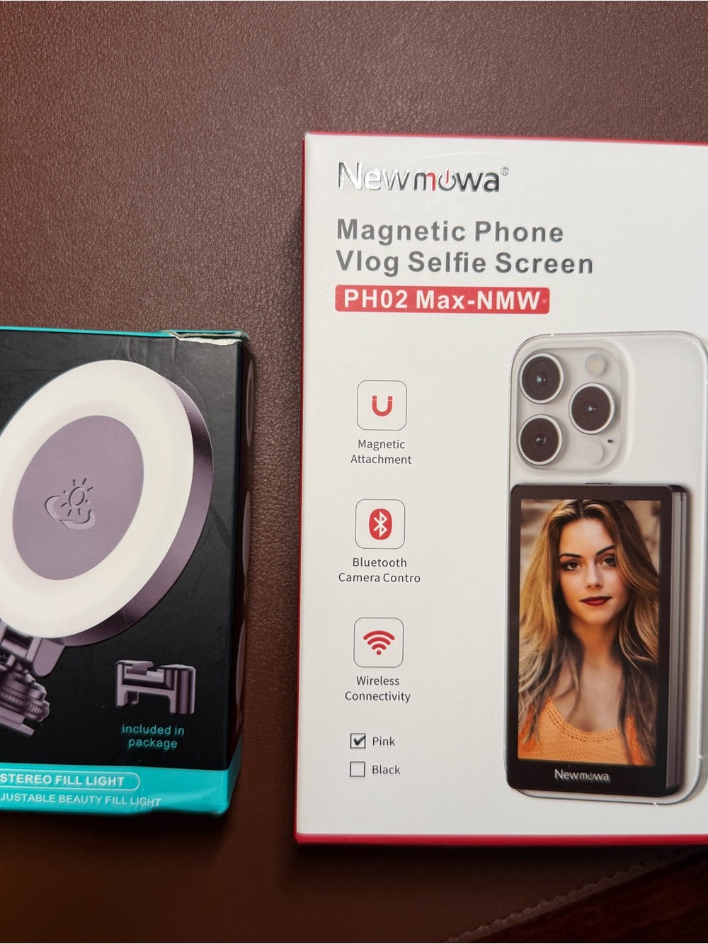 PH02 Max Magnetic Phone Vlog Selfie Screen - Pink
